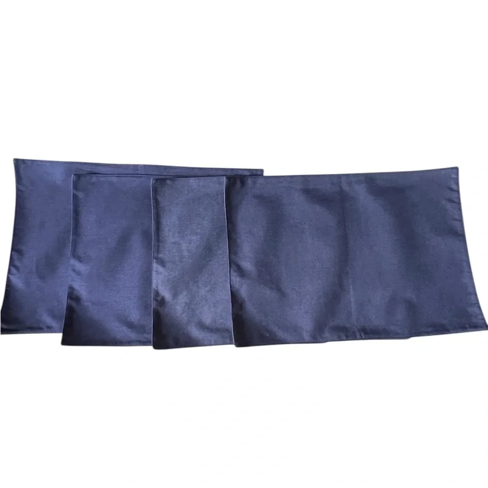 Unbranded Set of 4 Navy Blue Linen Placemats